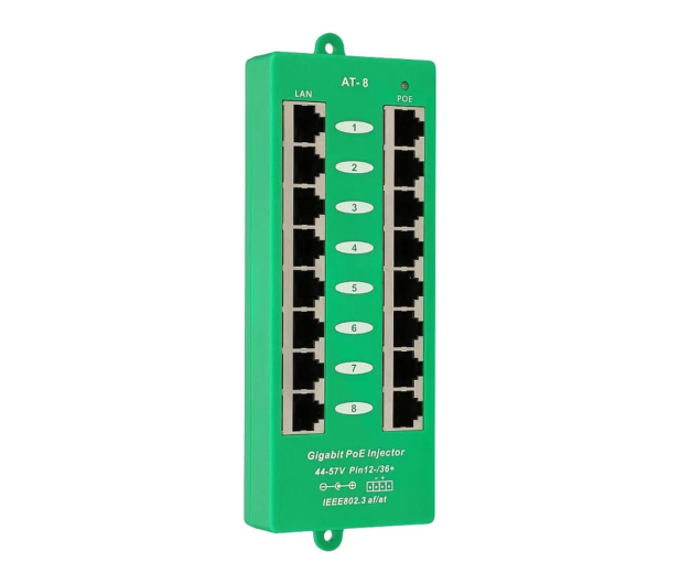 ExtraLink 8 Portowy Gigabit PoE Injector Aktywny, 8 portów Gigabit 802 - 1541538 - zdjęcie 4